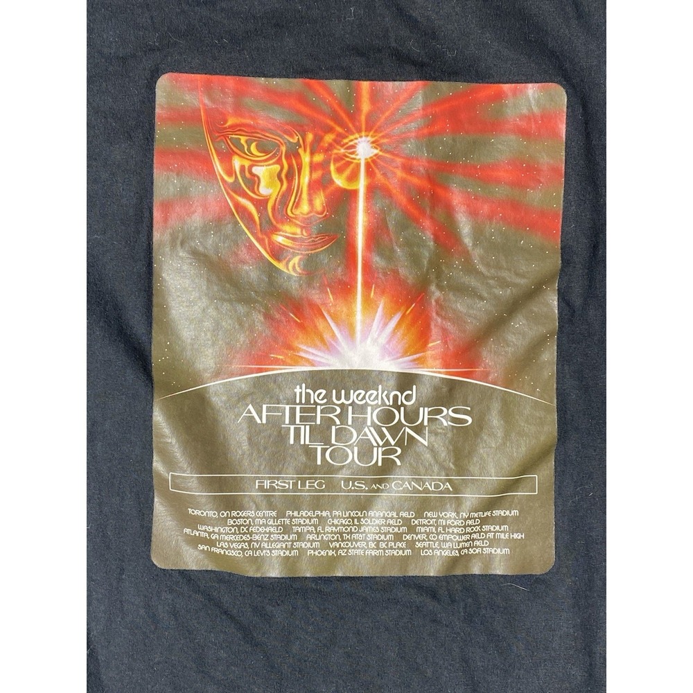 The Weekend T Shirt Adult M Black After Hours Till Dawn Graphic Double Sided - Picture 5 of 5